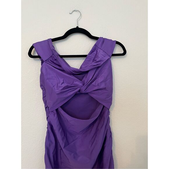 Maje Short Bodycon Purple Dress FR42  NEW NWT - Picture 6 of 11